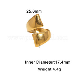 Irregular 304 Stainless Steel Open Cuff Rings&nbsp;WG786FB-02
