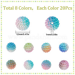 160Pcs 8 Colors Imitation Pearl Acrylic Beads&nbsp;OACR-SC0001-15