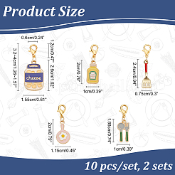 Tableware Theme Pendant Stitch Markers&nbsp;HJEW-AB00373