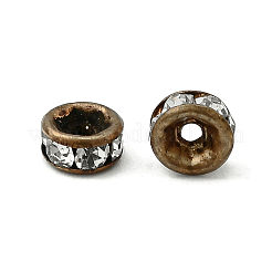 Brass Rhinestone Spacer Beads&nbsp;RB-A014-Z4mm-01AB-NF