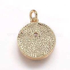 Hammered Brass Pendants&nbsp;KK-K207-03G