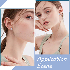 600Pcs 304 Stainless Steel Flat Round Blank Peg Stud Earring Settings&nbsp;STAS-BBC0011-05