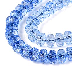 Crackle Transparent Glass Beads Strands&nbsp;GLAA-N068-03A-03