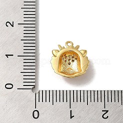 Brass Micro Pave Cubic Zirconia Pendants&nbsp;KK-B079-13G