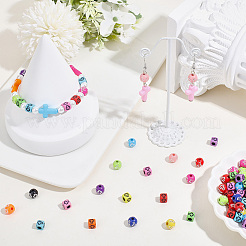 800Pcs 2 Styles Cross Theme Acrylic Beads&nbsp;MACR-PA0001-45B