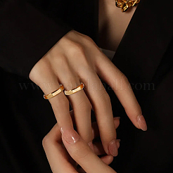 16Pcs 8 Styles Stainless Steel Simple Plain Band Ring for Unisex&nbsp;RJEW-DC0001-19G