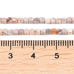 Natural Pink Botswana Agate Beads Strands&nbsp;G-G345-A02-2.5mm