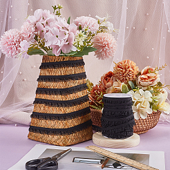1 Roll 2-Layer Nylon Pleated Elastic Lace Trim&nbsp;OCOR-GF0003-73B