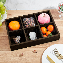 6 Grids MDF Desktop Jewelry Storage Trays&nbsp;ODIS-WH0099-210