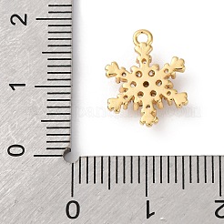 Brass Pave Clear Cubic Zirconia Charms&nbsp;KK-V016-03G