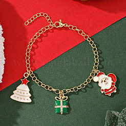 Christmas Brass Enamel Charm Bracelets&nbsp;RL1643