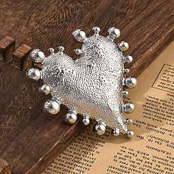 Heart Alloy Open Cuff Rings&nbsp;RJEW-A057-01P