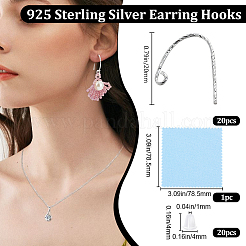 10 Pairs 925 Sterling Silver Earring Hooks&nbsp;STER-BBC0006-88