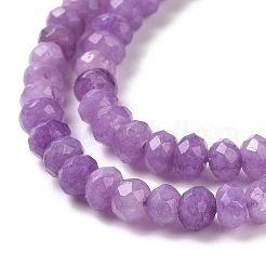 Dyed Natural Malaysia Jade Rondelle Beads Strands&nbsp;G-E316-2x4mm-39
