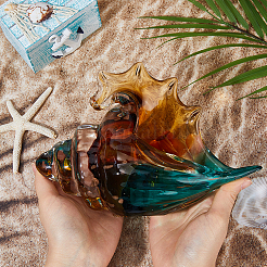 Glass Conch Display Decoratin&nbsp;DJEW-WH0039-182