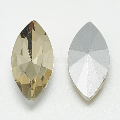 Pointed Back Glass Rhinestone Cabochons&nbsp;RGLA-T083-9x18mm-04