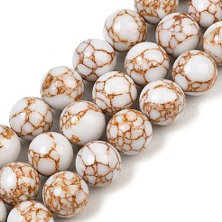 Synthetic Gold Line Turquoise Graduated Beads Strands&nbsp;GG-CBA2AE1-A03-A
