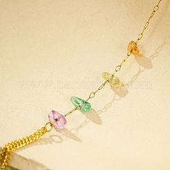 Gemstone Chip Link Chains for Women&nbsp;BJEW-G739-02G