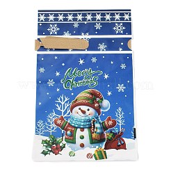 Christmas Snowman Plastic  Packing Pouches Drawstring Bags&nbsp;ABAG-Q053-05C