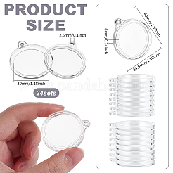 Flat Round Acrylic Commemorative Coin Box&nbsp;OACR-FG0001-29B
