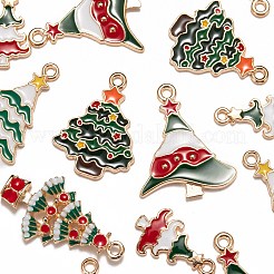 50Pcs 5 Style Alloy Enamel Pendants&nbsp;ENAM-LS0001-46-RS