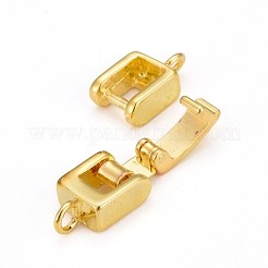 Brass Fold Over Clasps&nbsp;X-KK-I591-06G-RS