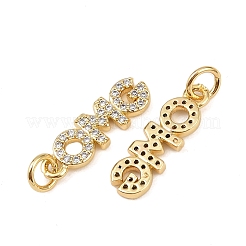Brass Cubic Zirconia Pendants&nbsp;KK-L251-62G