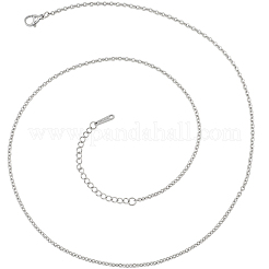 30Pcs 304 Stainless Steel Cable Chains Necklace for Men Women&nbsp;NJEW-BBC0001-46