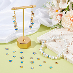 48Pcs 8 Styles Brass Enamel Bead Caps&nbsp;KK-PH0014-51