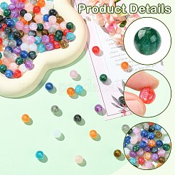 120Pcs 12 Colors Round Imitation Cat Eye Resin Beads&nbsp;RESI-CJ0004-65