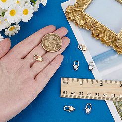 6Pcs 2 Colors Brass Lobster Claw Clasps&nbsp;KK-FG0001-29