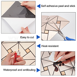 Square Mosaic Aluminum Plastic Self-Adhesive Wall Stickers&nbsp;DIY-WH0257-15B