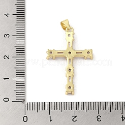 Rack Plating Brass Micro Pave Cubic Zirconia Pendants&nbsp;KK-C052-09G