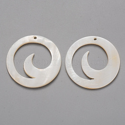 Natural Freshwater Shell Pendants&nbsp;SHEL-R021-07