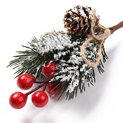 Plastic Artificial Winter Christmas Simulation Pine Picks Decor&nbsp;DIY-P018-F01