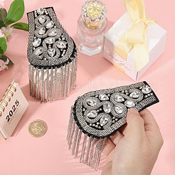 2Pcs Fashionable Tassel Epaulettes&nbsp;DIY-FH0008-89C-P