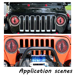 4 Pairs 2 Styles Eye PVC Headlight Car Sticker&nbsp;AJEW-HY0002-38D
