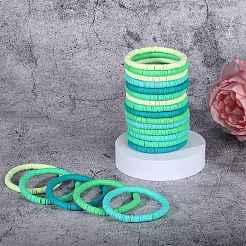 20Pcs 5 Colors Polymer Clay Heishi Surfer Stretch Bracelets Set&nbsp;BJEW-SW00132