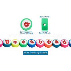 Handmade Polymer Clay Beads&nbsp;CLAY-CD0001-06