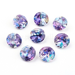 Pointed Back & Back Plated K9 Glass Rhinestone Cabochons&nbsp;RGLA-J012-10mm-539LS