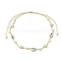 Shell and Synthesize Turquois Pendant Necklaces&nbsp;NJEW-TA00178