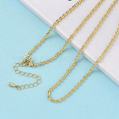 2.5MM Brass Boston Link Chain Necklaces&nbsp;NJEW-P339-05G