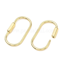 Brass Locking Carabiner&nbsp;KK-CBA9234-04G