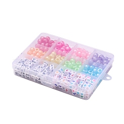 400Pcs Barrel & Cube Plastic/Acrylic Beads&nbsp;DIY-FS0001-52