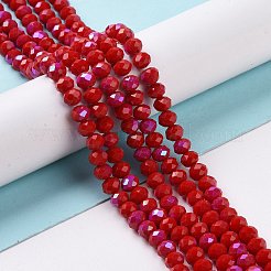 Electroplate Opaque Solid Color Glass Beads Strands&nbsp;EGLA-A034-P4mm-L04