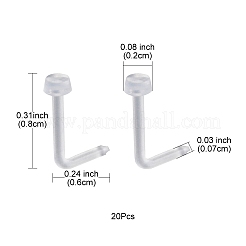 Acrylic L-Shaped Nose Ring&nbsp;AJEW-YW0001-06G