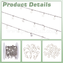 DIY Brass Cable Chains Necklaces Making Kits&nbsp;DIY-ME0001-93P