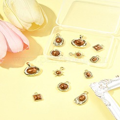 12Pcs 6 Styles Alloy Resin Pendants&nbsp;FIND-FS0004-05