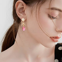 20Pcs Brass Micro Pave Clear Cubic Zirconia Stud Earring Findings&nbsp;MAK-BBC0001-38