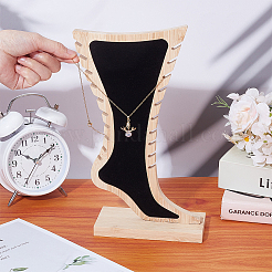 1Pc Foot Shaped Bamboo Anklet Storage Jewelry Rack&nbsp;ODIS-ME0001-01